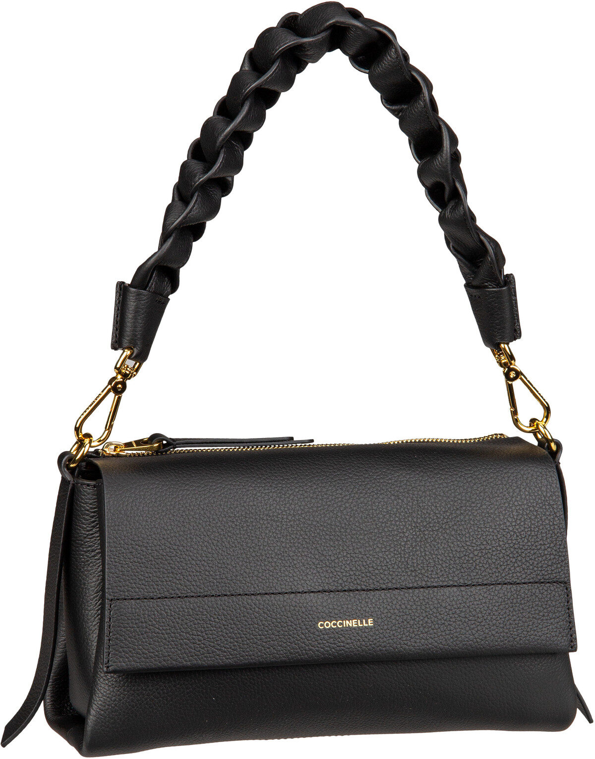 Coccinelle Boheme Grana Double 1201  in Schwarz (3.8 Liter), Schultertasche von Coccinelle