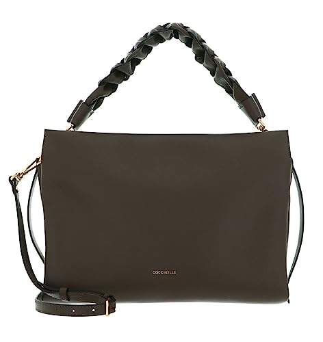 Coccinelle Boheme Grana Double Crossbody Double Grainy Leather Coffee/Pul.Pink von Coccinelle