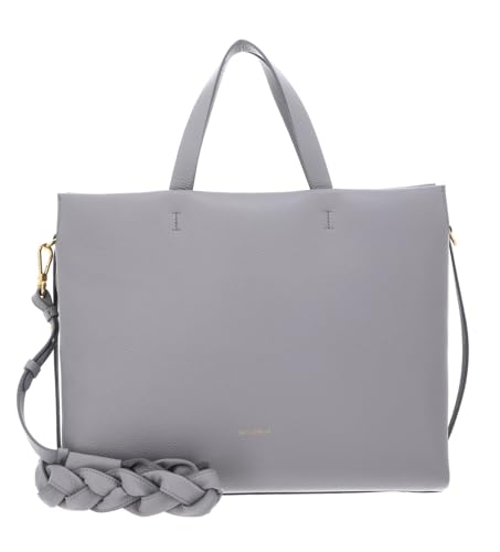 Coccinelle Boheme Handbag Grained Leather Light Grey von Coccinelle