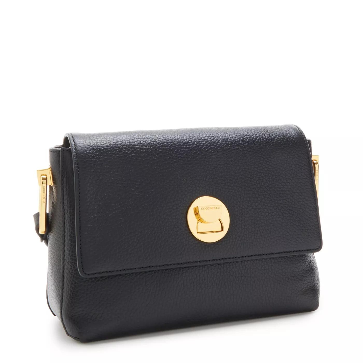 Coccinelle Crossbody Bags - Coccinelle Liya Schwarze Leder Umhängetasche E1MD0 - Gr. unisize - in Schwarz - für Damen von Coccinelle