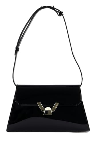 Coccinelle Dew Patent Shoulder Bag Noir von Coccinelle