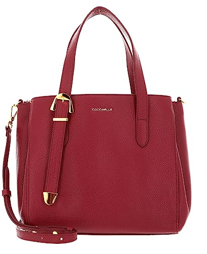 Coccinelle Gleen Handbag Grained Leather Garnet Red von Coccinelle