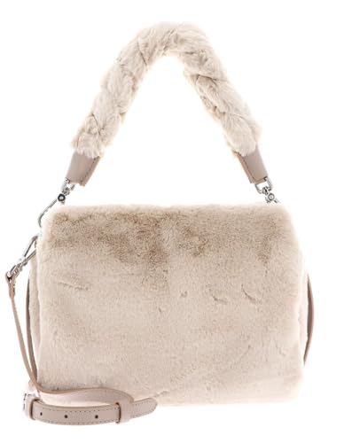 Coccinelle Handtasche Umhängetasche Boheme Synthetic Fur Handbag Natural/Rosette beige von Coccinelle