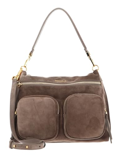 Coccinelle Hyle Suede Handbag Warm Taupe von Coccinelle