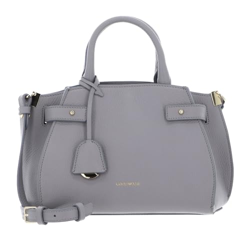 Coccinelle Kliche Handbag Grained Leather Light Grey von Coccinelle