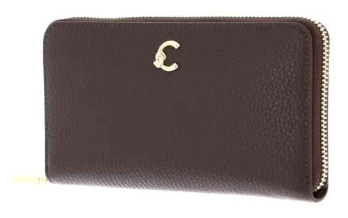 Coccinelle Leder Geldbörse C-Me Wallet Grained Leather Brunette Dunkelbraun von Coccinelle