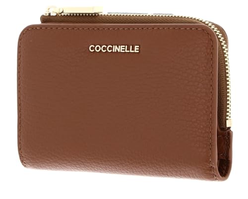 Coccinelle Leder Geldbörse Metallic Soft Wallet Cognac braun von Coccinelle