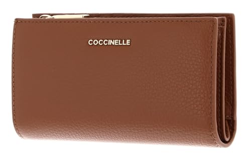 Coccinelle Leder Geldbörse Metallic Soft Wallet Cognac braun von Coccinelle