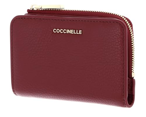 Coccinelle Leder Geldbörse Metallic Soft Wallet Ribes Beere von Coccinelle