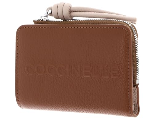 Coccinelle Leder Geldbörse Myrtha Maxi Log Wallet Cognac/Rosette braun von Coccinelle