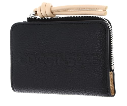 Coccinelle Leder Geldbörse Myrtha Maxi Log Wallet Noir/Betulla schwarz von Coccinelle