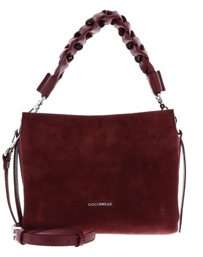 Coccinelle Leder Handtasche Umhängetasche Boheme Handbag Suede Grainy Leather Ribes/Ribes beere von Coccinelle