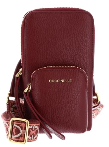 Coccinelle Leder Handytasche Pixie Hi-Tech Phone Bag Ribes beere von Coccinelle