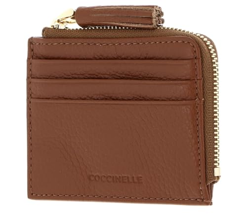 Coccinelle Leder Kartenetui Tassel Credit Card Holder Cognac braun von Coccinelle