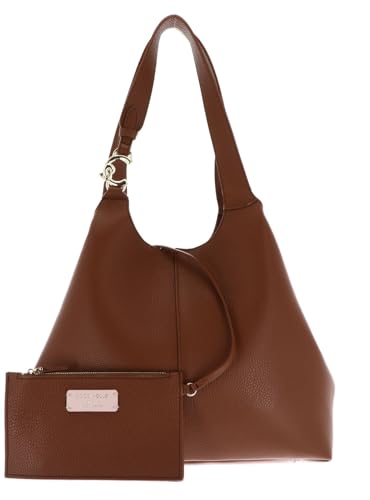 Coccinelle Leder Schultertasche C-Easy Shopper Cognac braun von Coccinelle