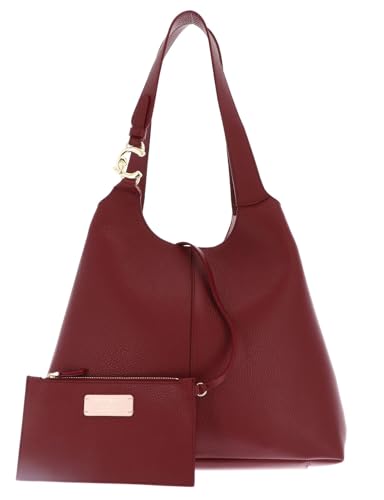 Coccinelle Leder Schultertasche C-Easy Shopper Ribes beere von Coccinelle