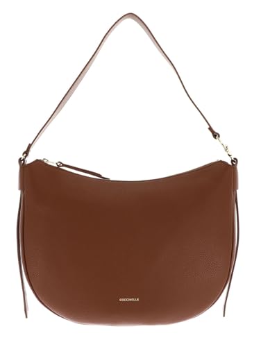 Coccinelle Leder Schultertasche C-Easy Shoulderbag Cognac braun von Coccinelle