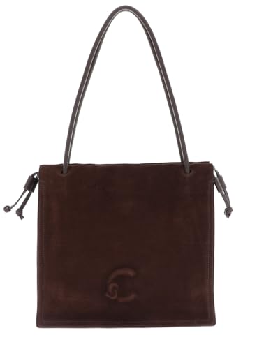 Coccinelle Leder Schultertasche Dulse Suede Handbag Brunette/Brunet dunkelbraun von Coccinelle