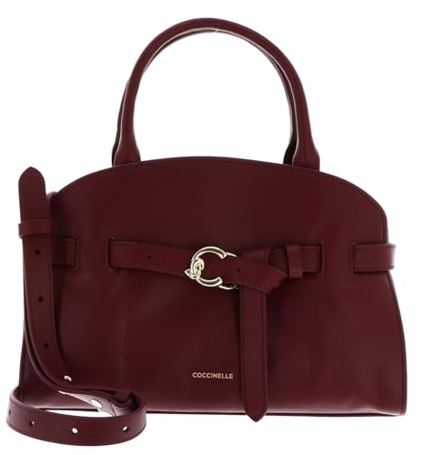 Coccinelle Leder Schultertasche Handtasche Sabine Handbag Ribes beere von Coccinelle