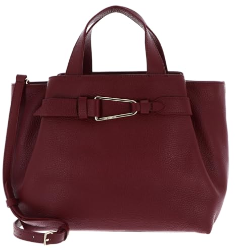 Coccinelle Leder Schultertasche Malory Handbag Grained Leather Ribes beere von Coccinelle