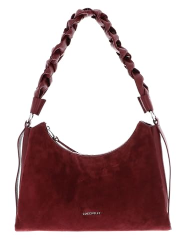 Coccinelle Leder Schultertasche Suede Bimaterial Shoulderbag Ribes/Ribes beere von Coccinelle