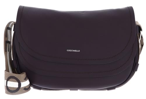 Coccinelle Leder Schultertasche Umhängetasche Raquel Crossbody Bag Prune/Ribes dunkelviolett von Coccinelle