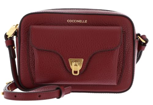 Coccinelle Leder Umhängetasche Beat Soft Crossbody Bag Ribes beere von Coccinelle