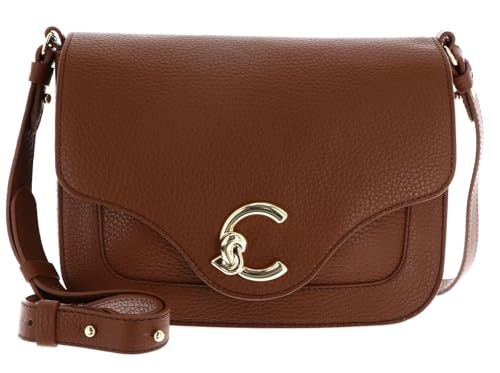 Coccinelle Leder Umhängetasche C-Me Crossbody Bag Cognac braun von Coccinelle