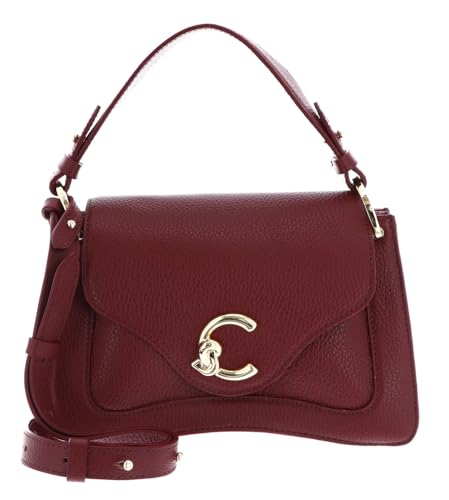 Coccinelle Leder Umhängetasche Handtasche C-Me Grained Leather Handbag Ribes beere von Coccinelle