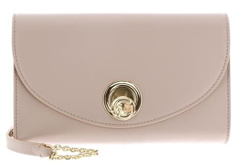 Coccinelle Leder Umhängetasche Nikla Smooth Handbag Smooth Leather Rosette beige von Coccinelle