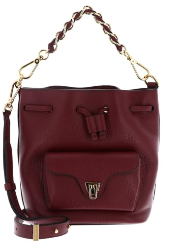 Coccinelle Leder Umhängetasche Schultertasche Beat Generatio Bucket Bag Ribes beere von Coccinelle