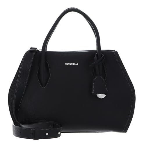 Coccinelle Lord Handbag Grained Leather M Noir von Coccinelle