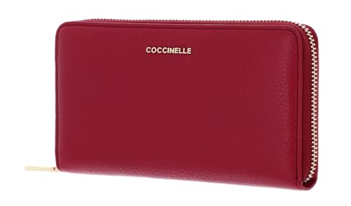 Coccinelle Metallic Soft Wallet Grained Leather Sangria von Coccinelle