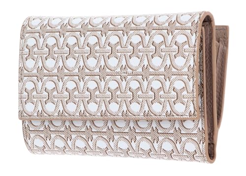 Coccinelle Metallic Coated Monogram Wallet Multi Blanc/Rose von Coccinelle
