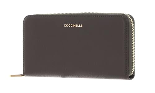 Coccinelle Metallic Soft Zip Around Wallet Bark von Coccinelle