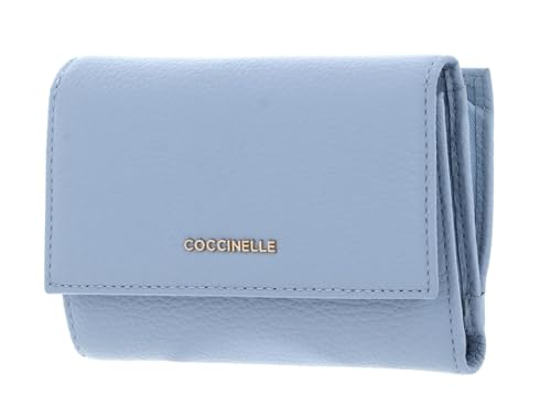 Coccinelle Metallic Soft Wallet Grainy Leather Mist Blue von Coccinelle