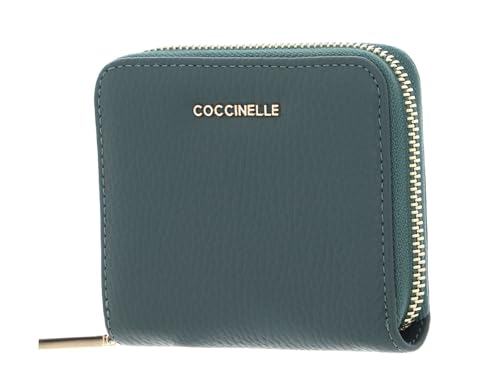 Coccinelle Metallic Soft Leather Zip Around Wallet Kale Green von Coccinelle