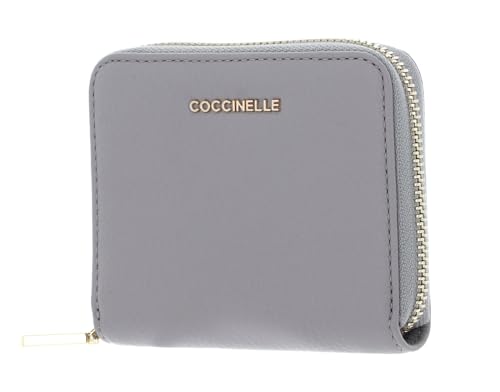 Coccinelle Metallic Soft Leather Zip Around Wallet Light Grey von Coccinelle