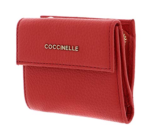 Coccinelle Metallic Soft Mini Wallet Coral Red von Coccinelle