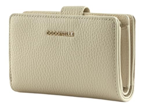 Coccinelle Metallic Soft Mini Wallet Grained Leather Blanco von Coccinelle