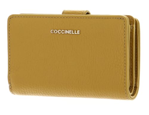 Coccinelle Metallic Soft Mini Wallet Grained Leather Citronella von Coccinelle