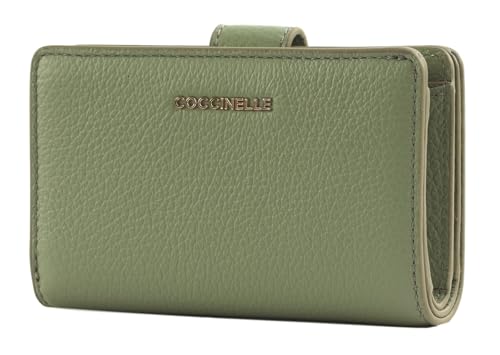 Coccinelle Metallic Soft Mini Wallet Grained Leather Greenery von Coccinelle