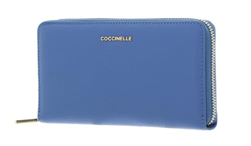 Coccinelle Metallic Soft Wallet Grained Leather Azul von Coccinelle