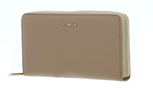 Coccinelle Metallic Soft Wallet Grained Leather Fresh Beige von Coccinelle