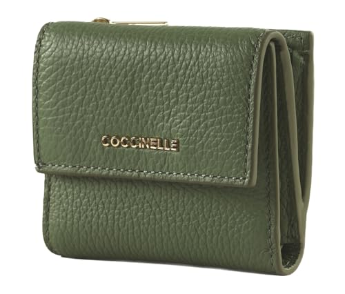 Coccinelle Metallic Soft Wallet Grained Leather Greenery von Coccinelle