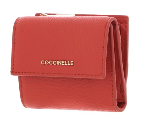 Coccinelle Metallic Soft Wallet Grained Leather Grenadine Red Coccinelle Metallic Soft Wallet Grained Leather Grenadine Red von COCCINELLE