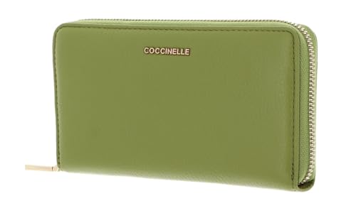 Coccinelle Metallic Soft Wallet Grained Leather Guacamole von Coccinelle