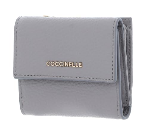 Coccinelle Metallic Soft Wallet Grained Leather Light Grey von Coccinelle