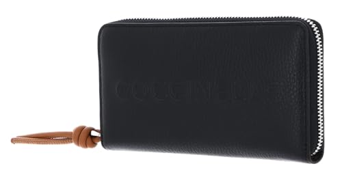 Coccinelle Metallic Soft Wallet Grained Leather Noir/Cuir von Coccinelle