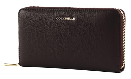 Coccinelle Metallic Soft Wallet Grained Leather Prune von Coccinelle
